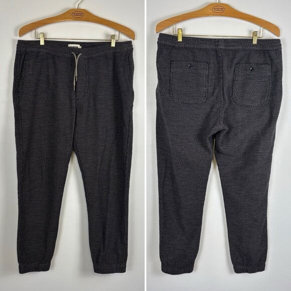 Taylor Stitch The Apres Pants Jogger Men’s XL Charcoal Sashiko Organic Cotton - Picture 2 of 11